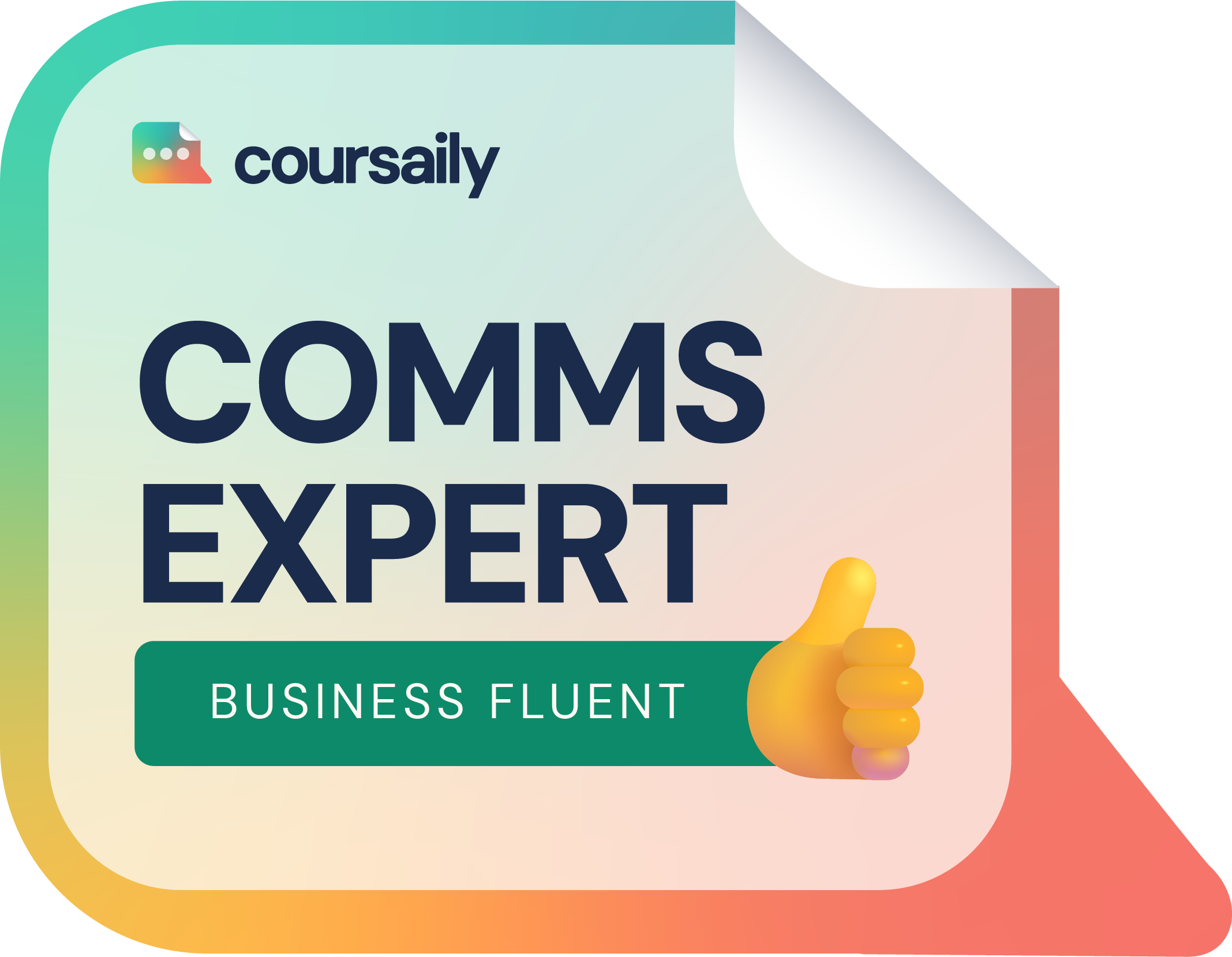 Coursaily Comms Expert badge — Business Fluent